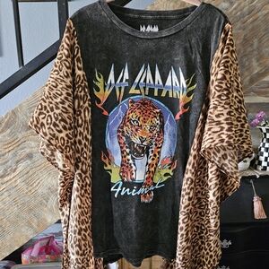 Upcycled Def Leppard Shirt